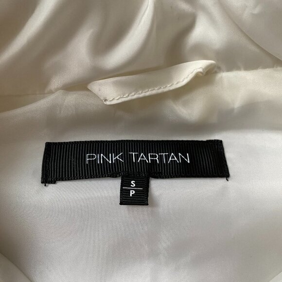 PINK Tartan BNWT White Full Zip Puffer Vest - Picture 8 of 9